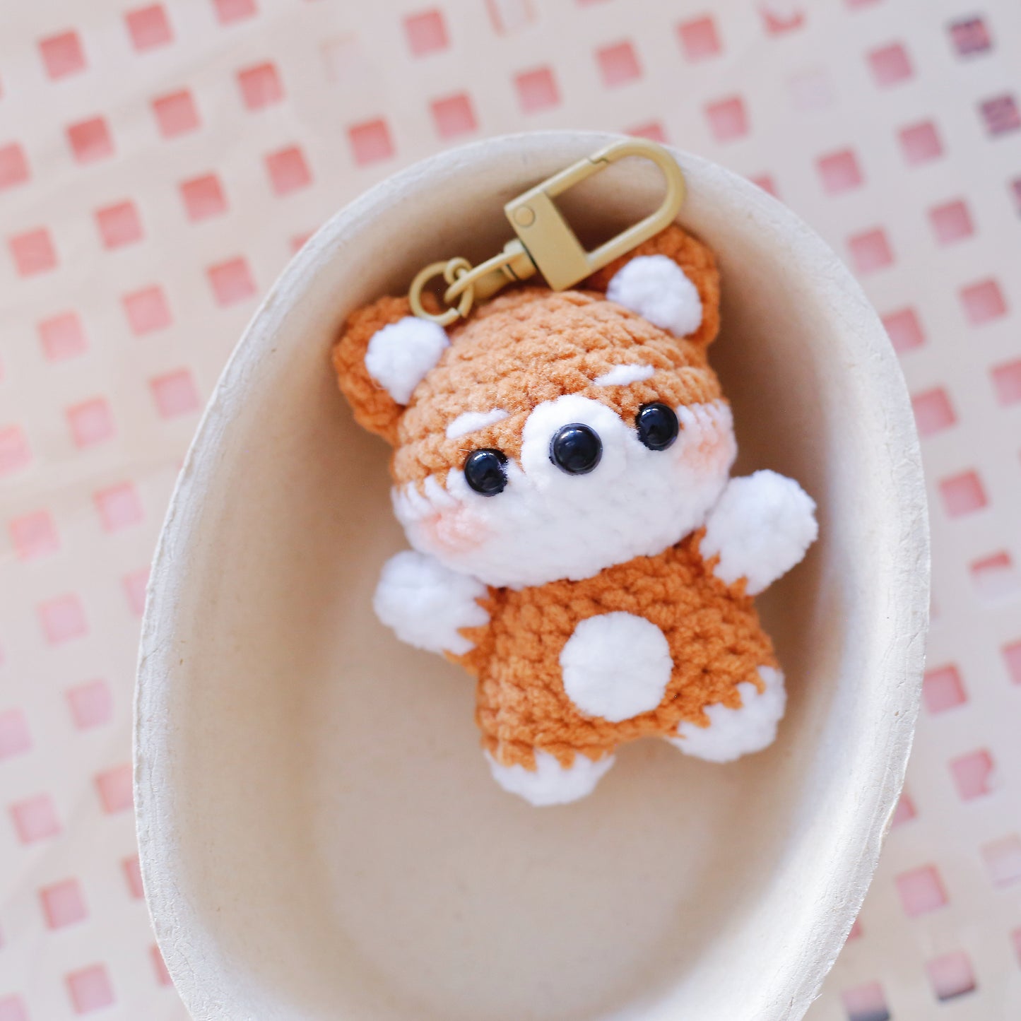 Crochet Shiba Inu Keychain