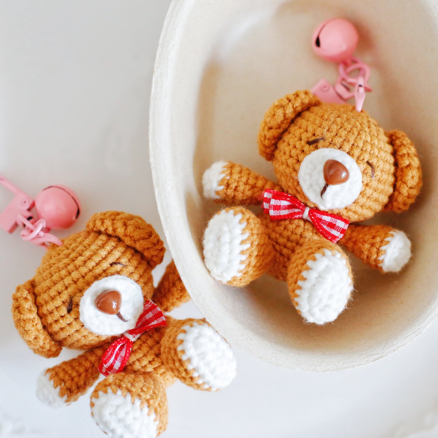 Crochet Teddy Bear Keychain