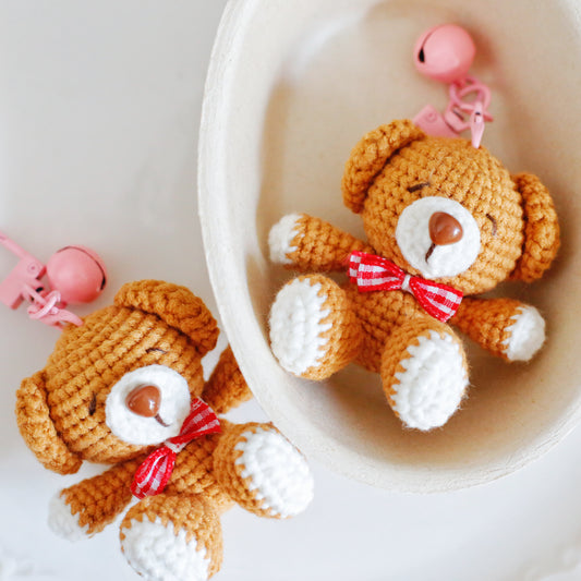 Crochet Teddy Bear Keychain