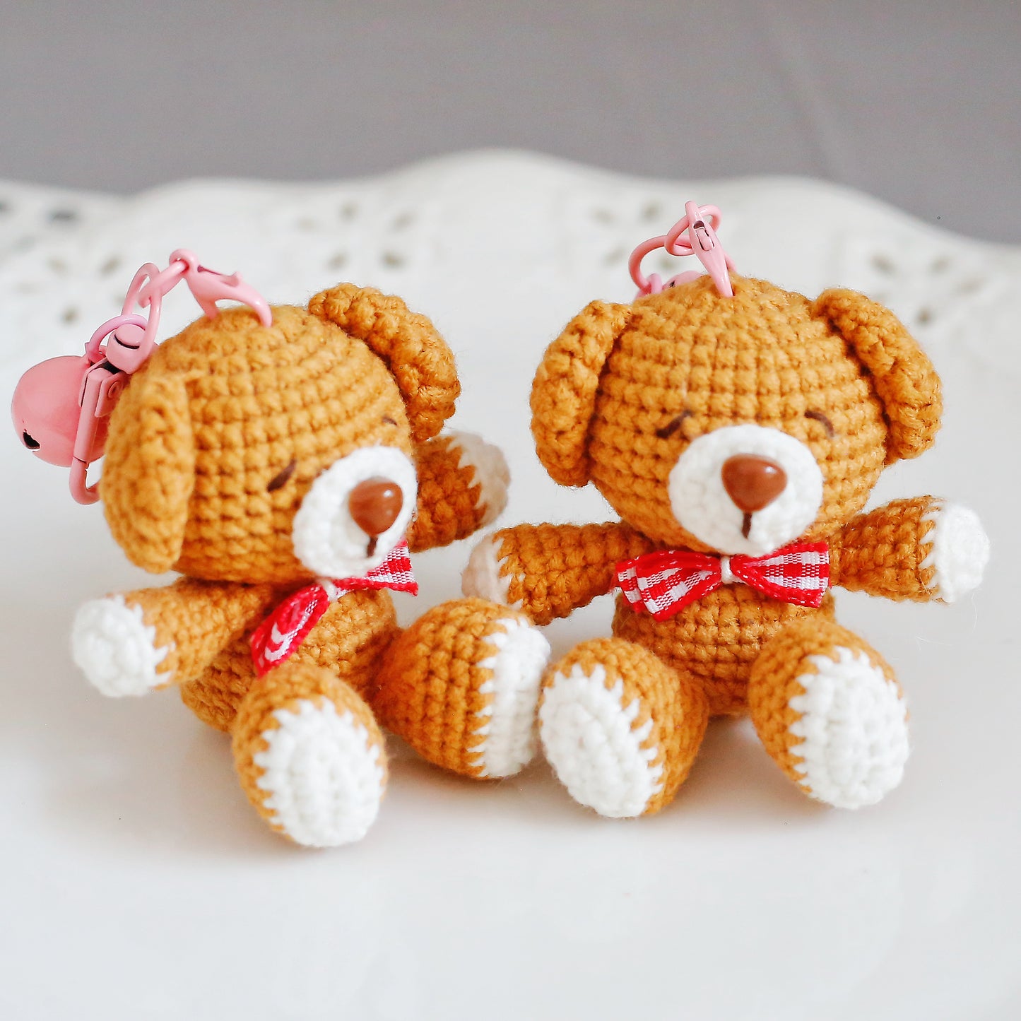 Crochet Teddy Bear Keychain