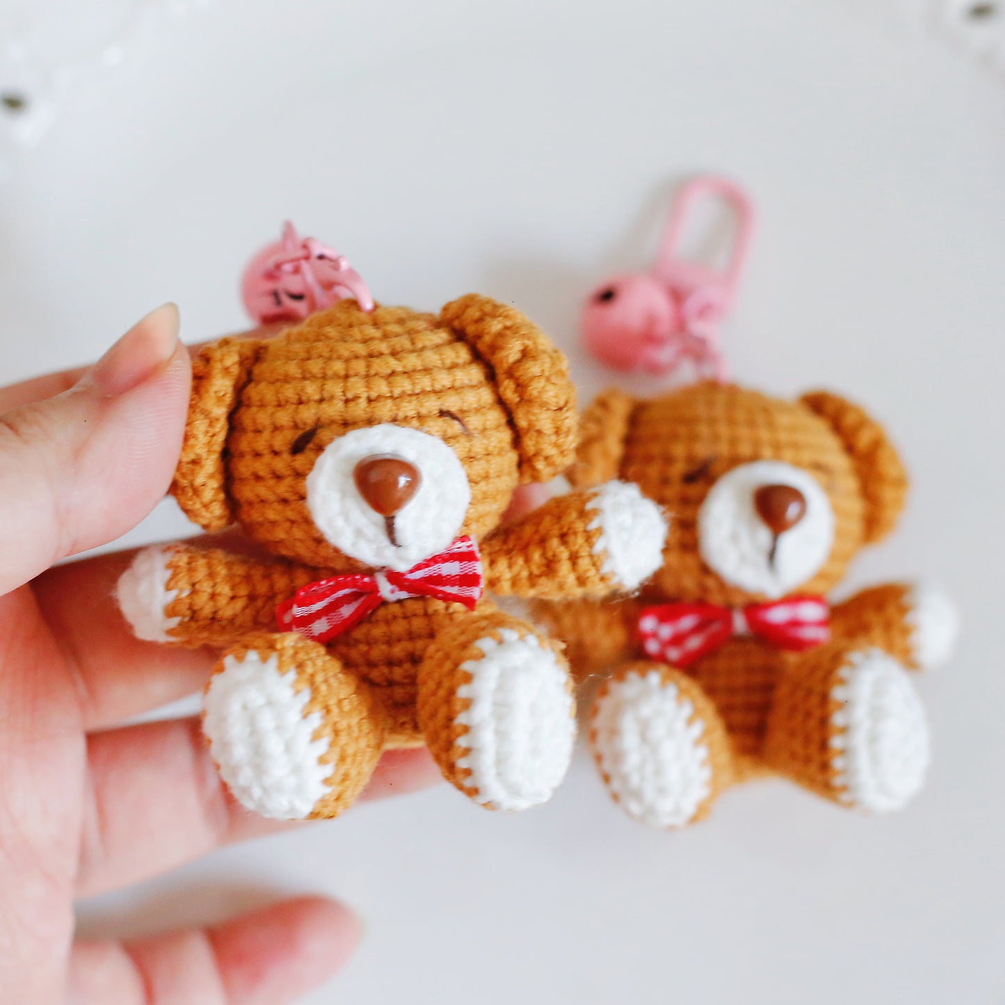 Crochet Teddy Bear Keychain