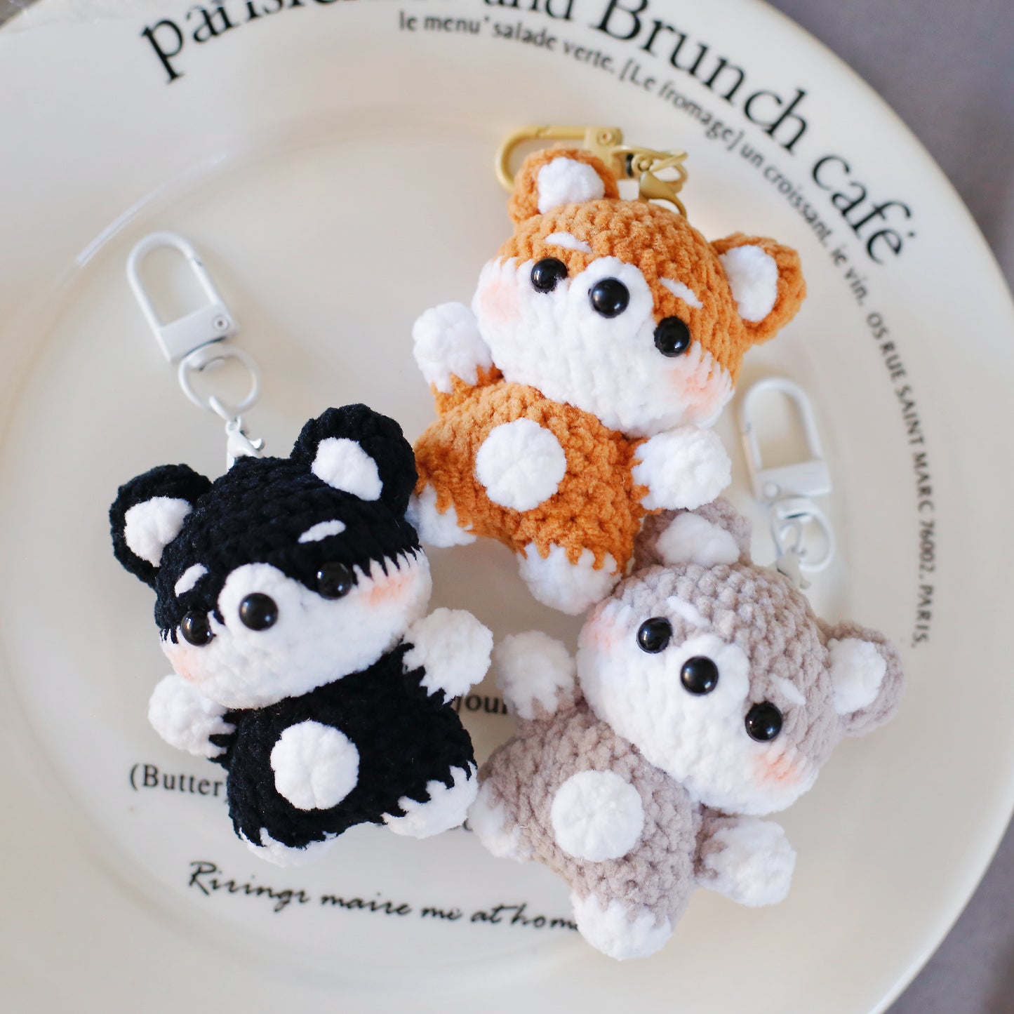 Crochet Shiba Inu Keychain