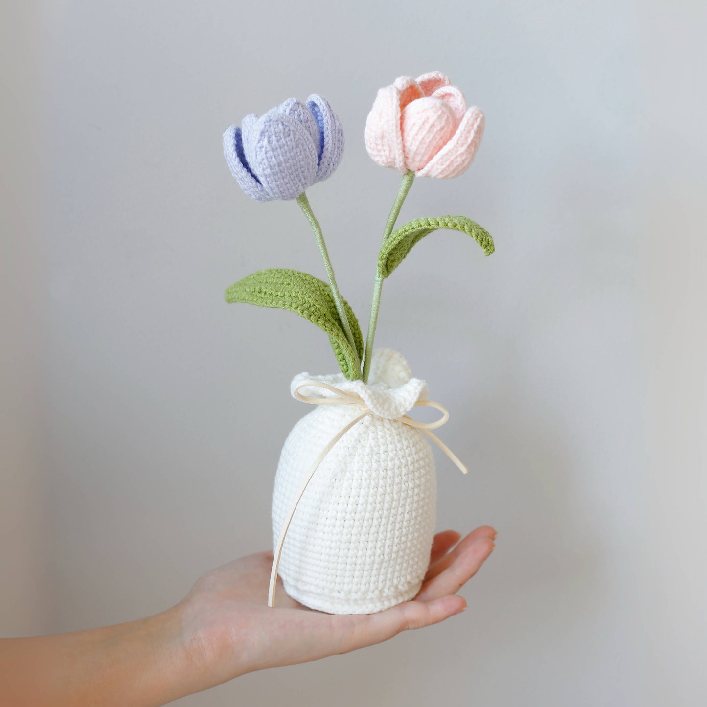 Crochet Tulips Potted
