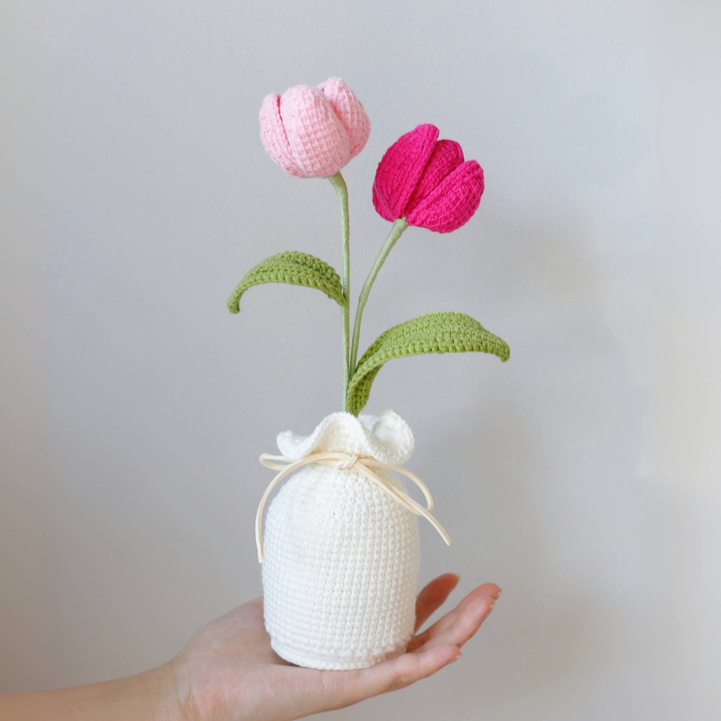 Crochet Tulips Potted